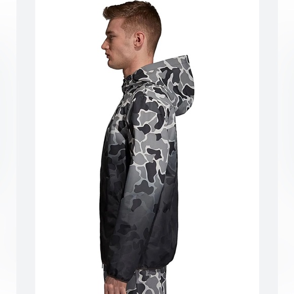 ADIDAS Originals Camouflage Windbreaker Multicolor Men's Hooded Jacket Medium - Picture 5 of 13